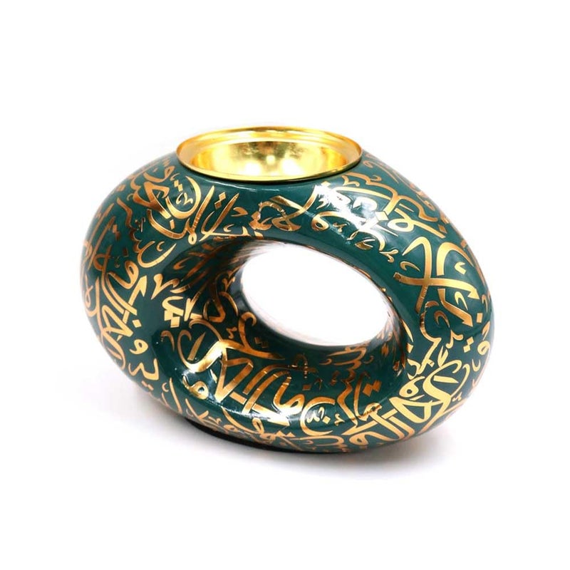 محرق عود سيراميك معزز بالثبات للديكور المنزلي بتصميم مدمج